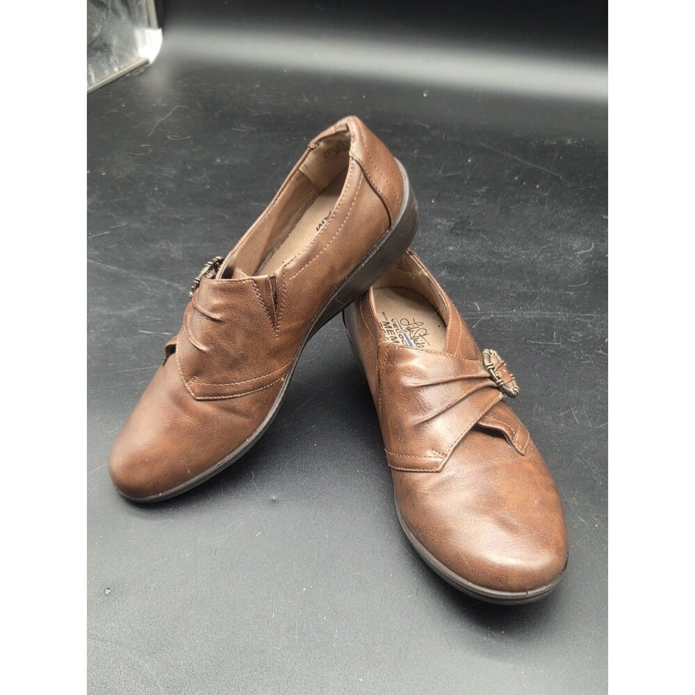 Lifestride Imagine Comfort Shoes Size 8.5 Brown Loafer Slip On